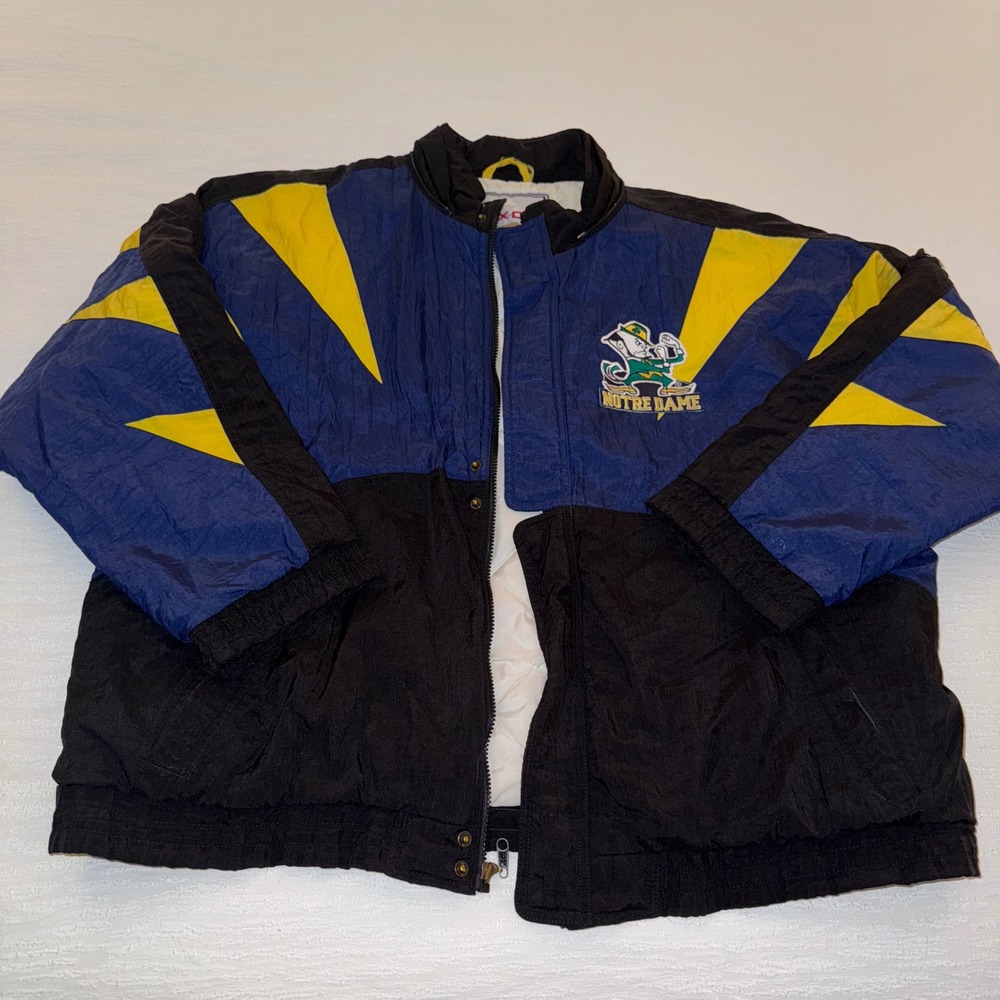Vintage Apex One Notre Dame Fighting Irish Windbreaker Jacket‎ Mens XL